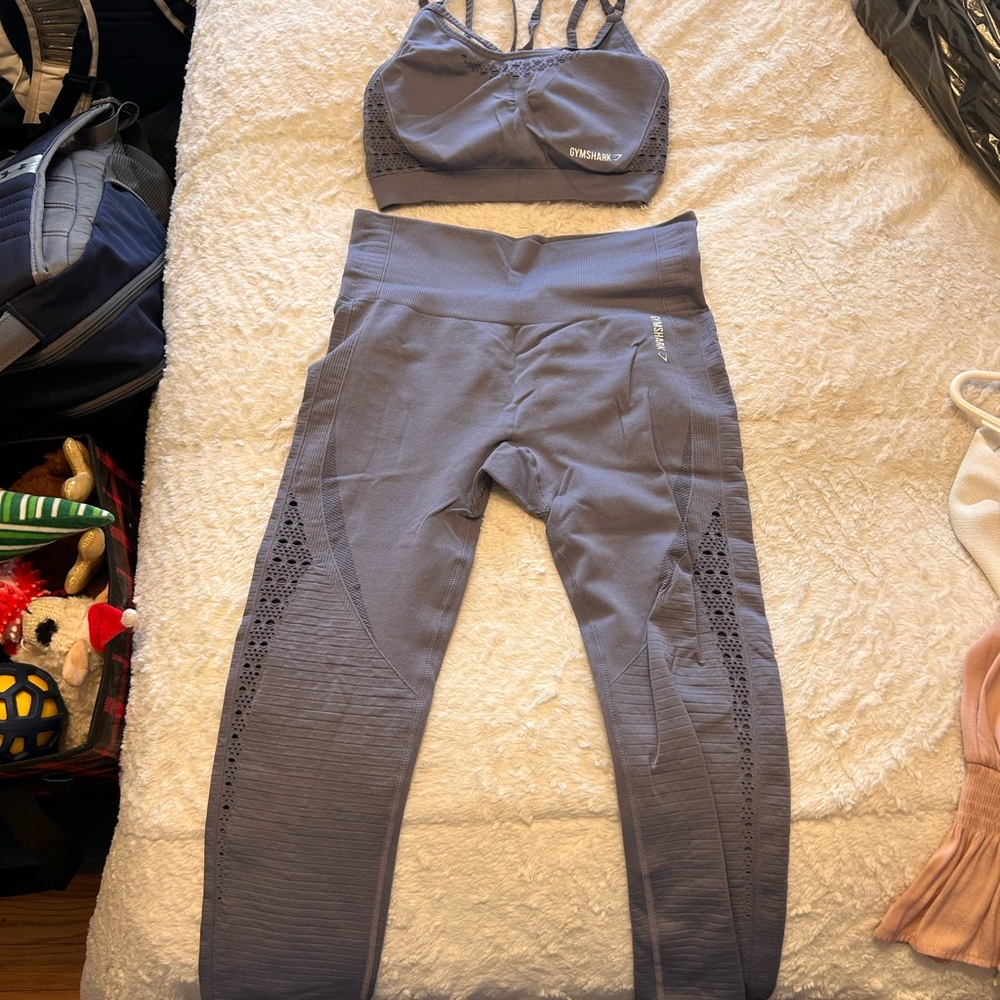 Gymshark Women's Gray Leggings & sports bra
